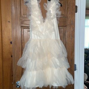 fashion nova “isabella tulle maxi dress” ivory